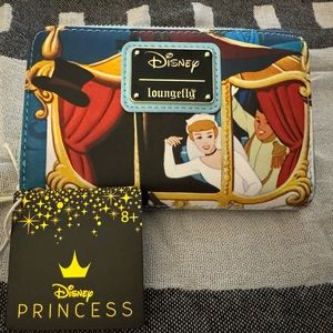 Loungefly Disney Cinderella princess scene zip around wallet NWT
